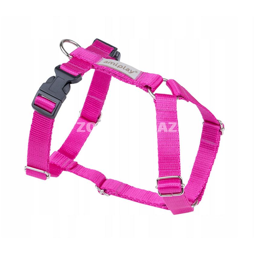 Шлейка Amiplay Samba для собаки. Цвет: Розовый. Размер: M. Длина: 25-40x35-55x2 cм.