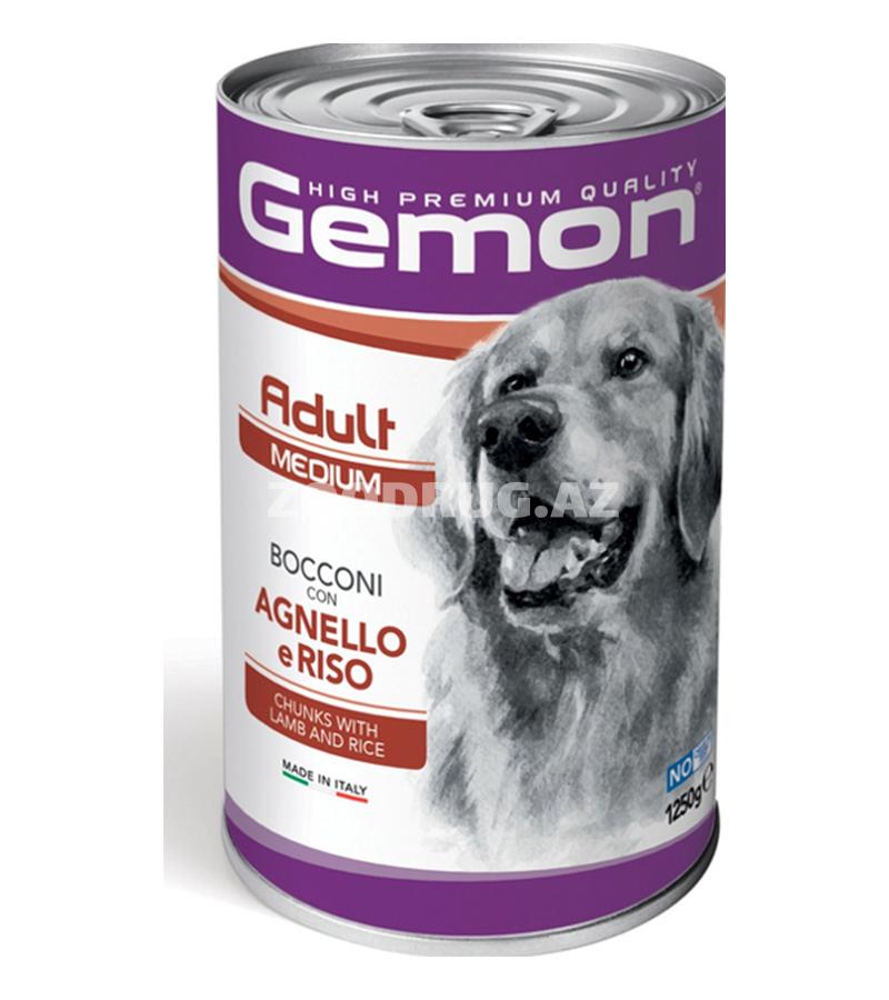 Влажный корм Gemon Adult Medium Dog для взрослых собак со вкусом ягненка 1250 гр.