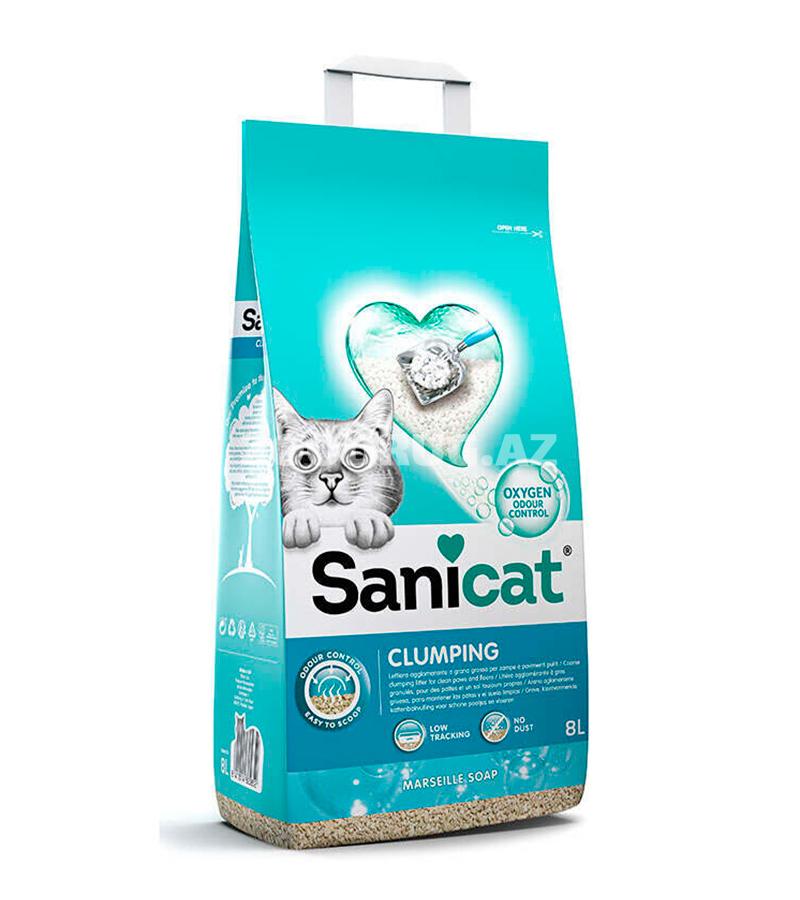 Наполнитель для кошачьего туалета Sanicat Clumping Marseille Soap бентонитовый, комкующийся  с ароматом марсельского мыла 10 лтр.