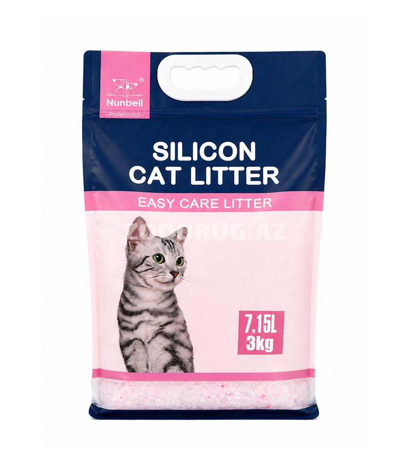 Силикагелевый наполнитель Nunbell Silicon Cat Litter Easy Care - современное решение для чистоты и комфорта вашего питомца 7.15л.