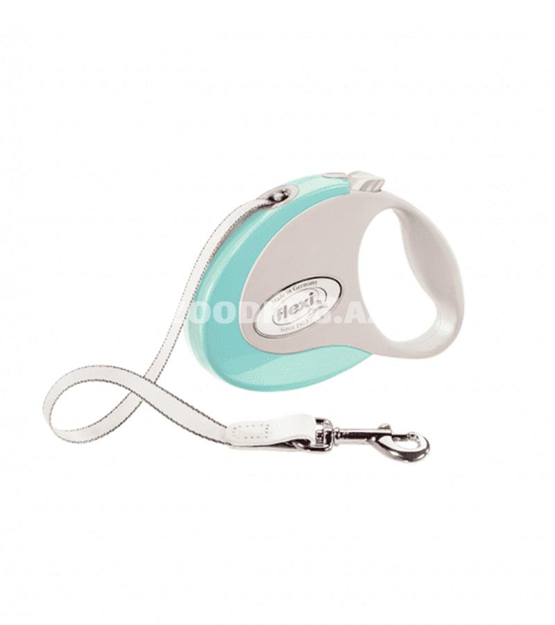 Поводок-рулетка Flexi Turquoise Style tape. Размер S. Цвет: Розовый. Длинна: 3 метра. До 12 кг.