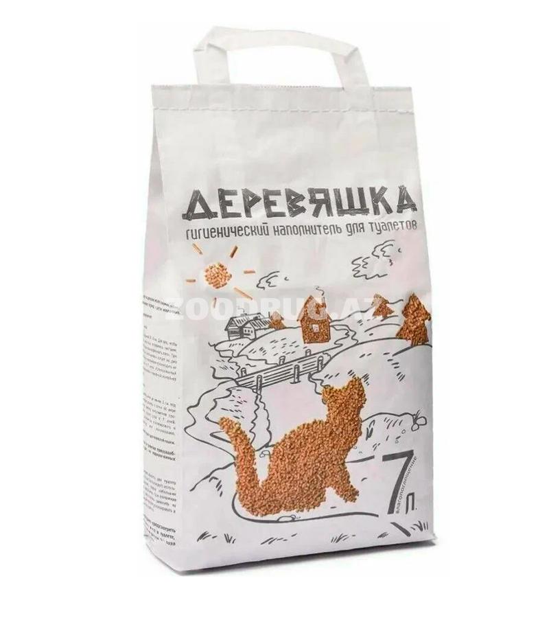 Древесный наполнитель Зверьё Моё Деревяшка для кошек 2.5 кг. 7 лтр.