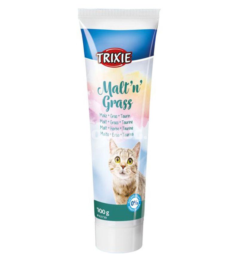 Паста для выведения шерсти у кошек Trixie Malt'n'Grass  с солодом, травой и таурином 100 гр #42739.