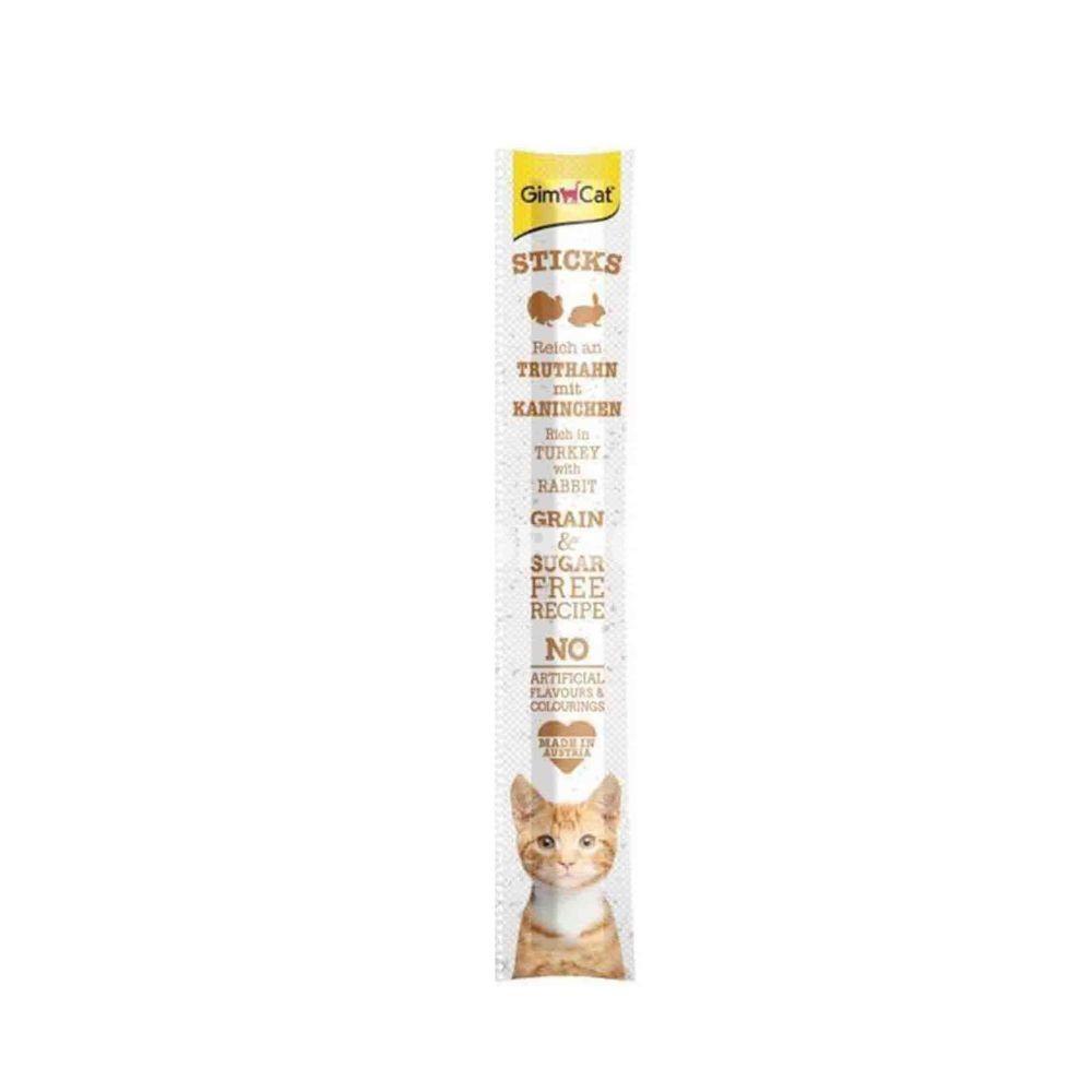 GimCat Soft Chew Stick for Cats, dovşan və hinduşka əti ilə pişikləri üçün yumşaq çeynənən çubuq 1 ədəd.