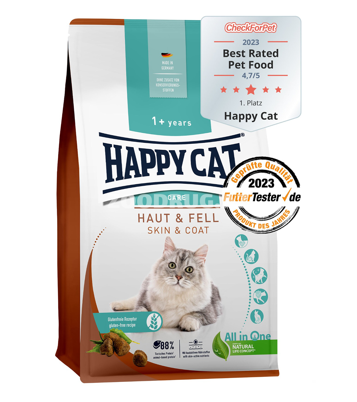 Happy Cat Care Skin & Coat – pişiklər üçün quru yem (dəri və yun sağlamlığı üçün)