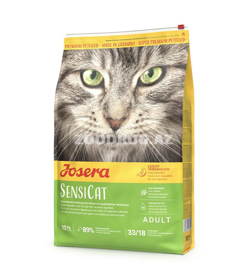 Josera SensiCat 15 kq həssas həzmə malik yetkin pişiklər üçün tam rasionlu balanslaşdırılmış quru yem