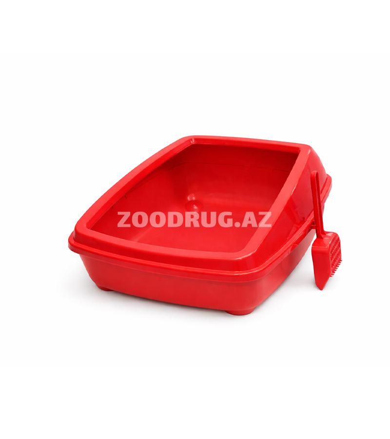 Туалет для кошек Mio с бортиком и лопаткой 50x37см.#8902