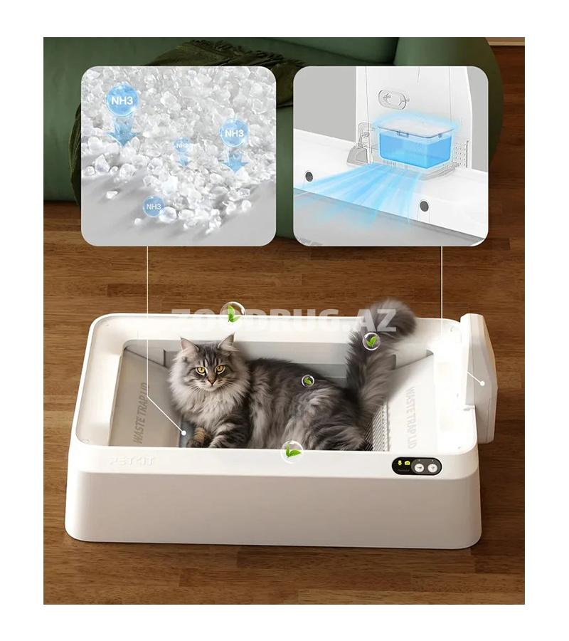 Умный самоочищающийся туалет PETKIT PuraBox Crystal DUO с AI-камерой
