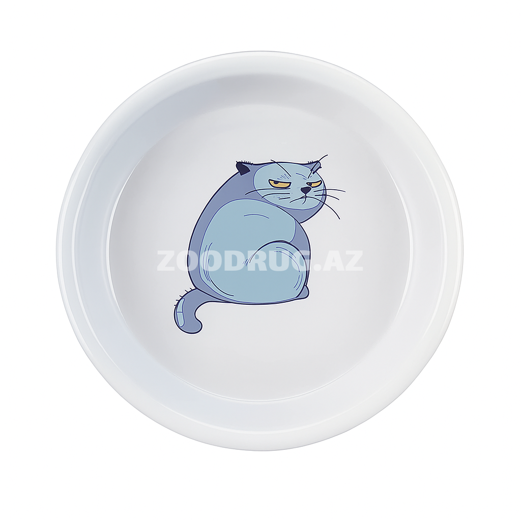 Trixie Məzəli pişik rəsimli qab — hər yeməkdə stil və əhval