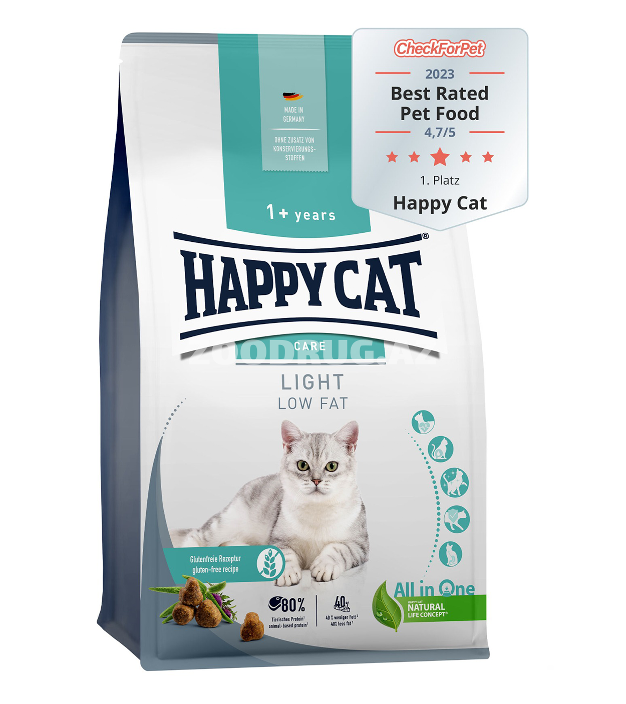 Happy Cat Care Light Low Fat – artıq çəkisi olan pişiklər üçün quru yem