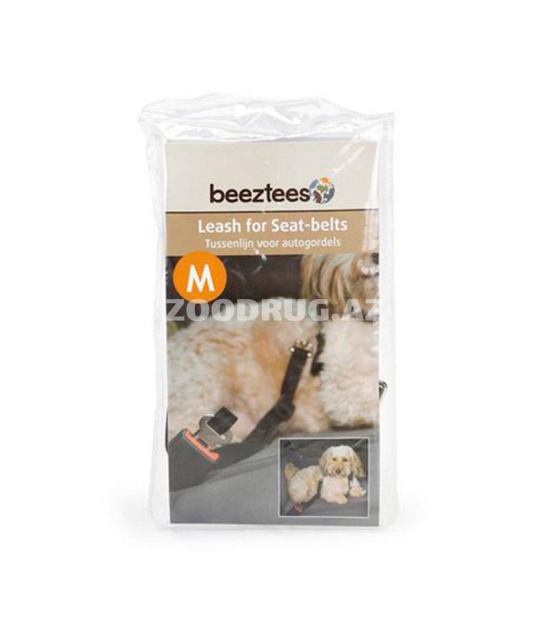 Автомобильная шлейка Beeztees Leash for seat belts для собак. Цвет: Черный. Размер: M.