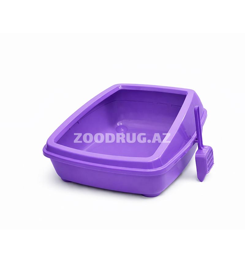 Туалет для кошек Mio с бортиком и лопаткой 50x37см.#8902