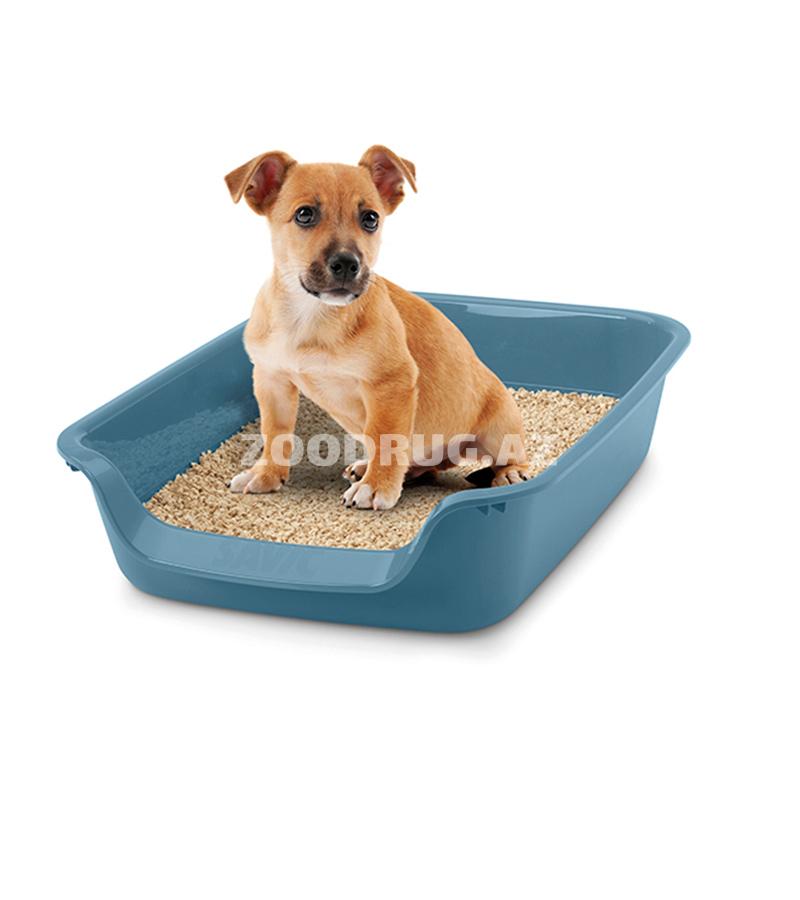 Savic Pişik Balaları və İt Balaları Üçün Alçaq Kənarlı Tualet. Rəng: Mavi Daş. Ölçü: 56x39x13 sm.