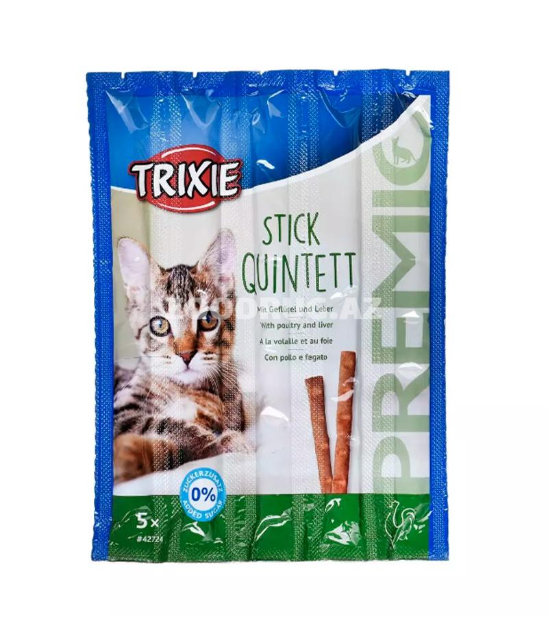Лакомства Trixie Premio Stick Quintett для кошек жевательные палочки с домашней птицей и печенью 5 гр. #42724