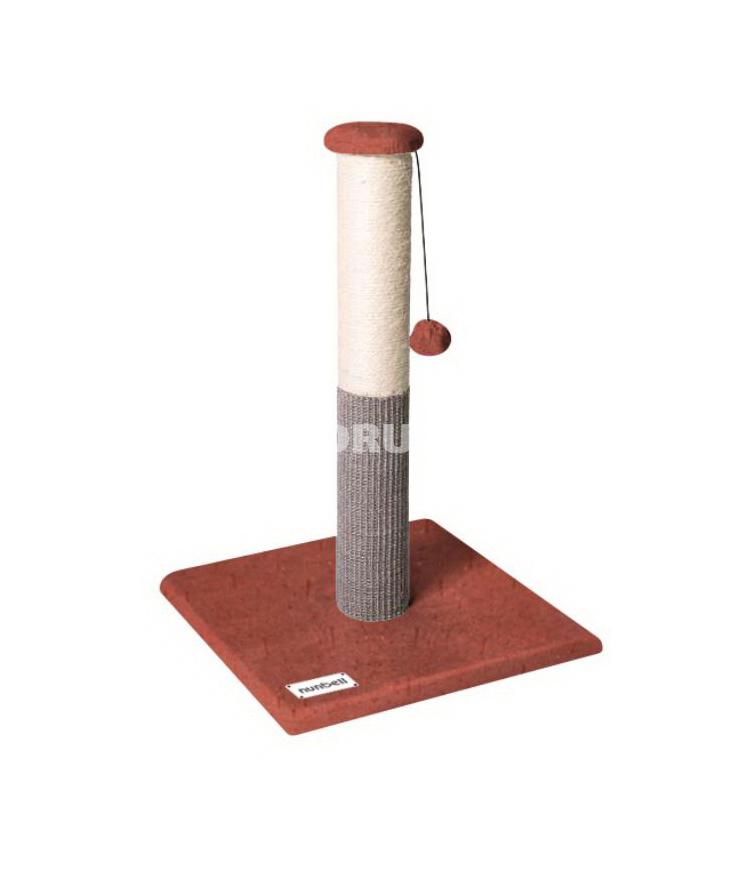 Когтеточка-столбик Nunbell #260 из сизаля с игрушками. Цвет: Коричневый. Высота: 30 см.