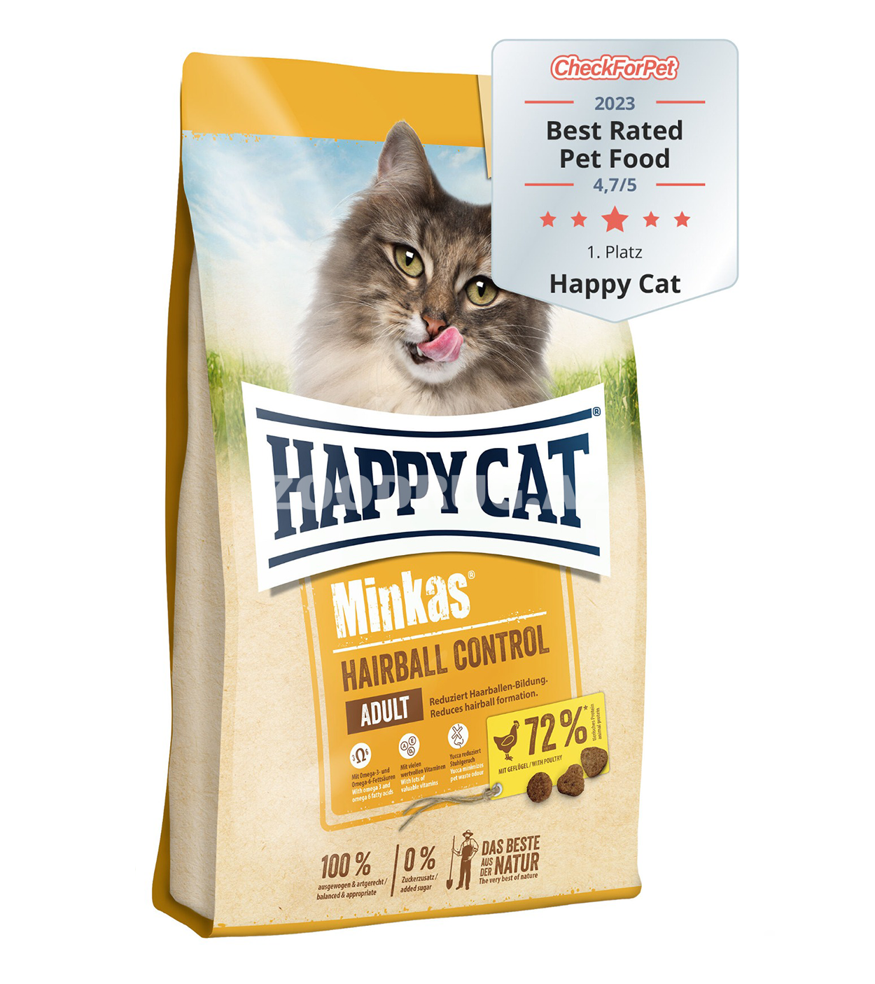 Сухой корм Happy Cat Minkas Hairball Control Adult для взрослых кошек (контроль шерсти)