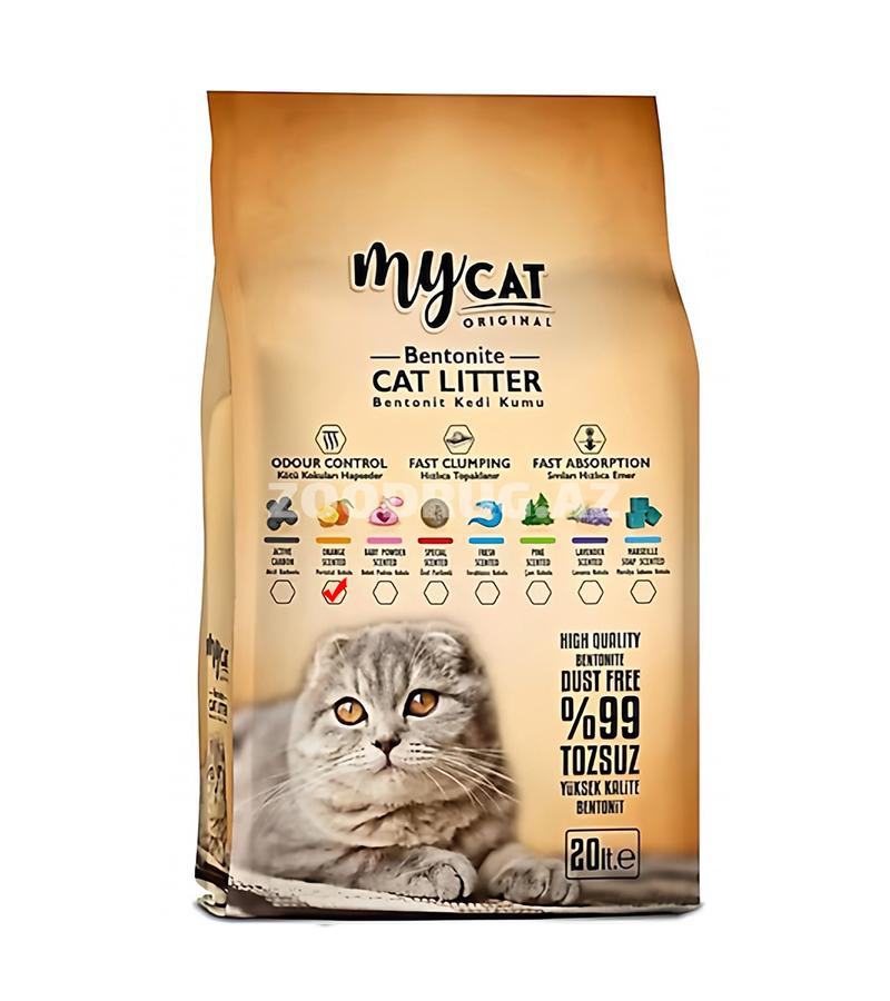 Комкующийся наполнитель MyCat® для кошачьего туалета с ароматом апельсина 20 л
