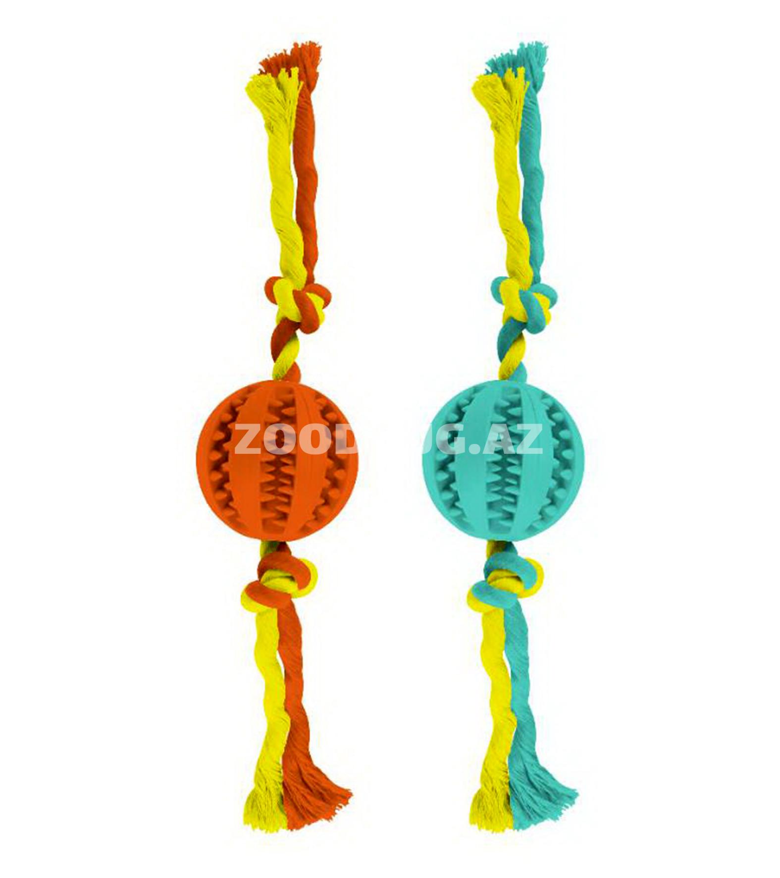 Игрушка Nunbell #0094 для собак Denta Fun с канатом с отделениями для лакомств