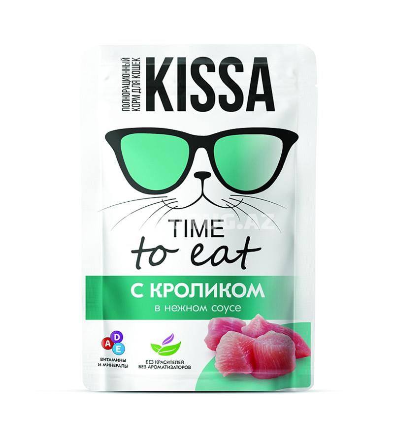 Kissa Paw yaşıl yem pişikləri üçün (sousda dovşan) 75 qr.