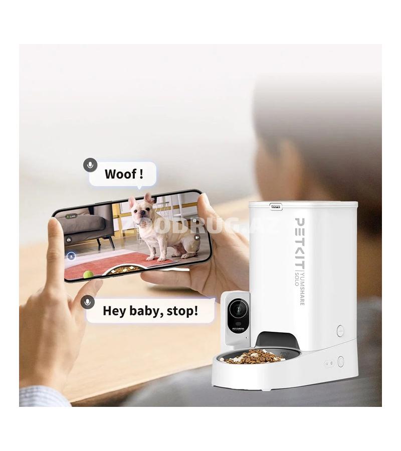 Avtomatik yemləmə cihazı PETKIT YumShare Solo with Camera-ağıllı qidalanma və 24/7 müşahidə