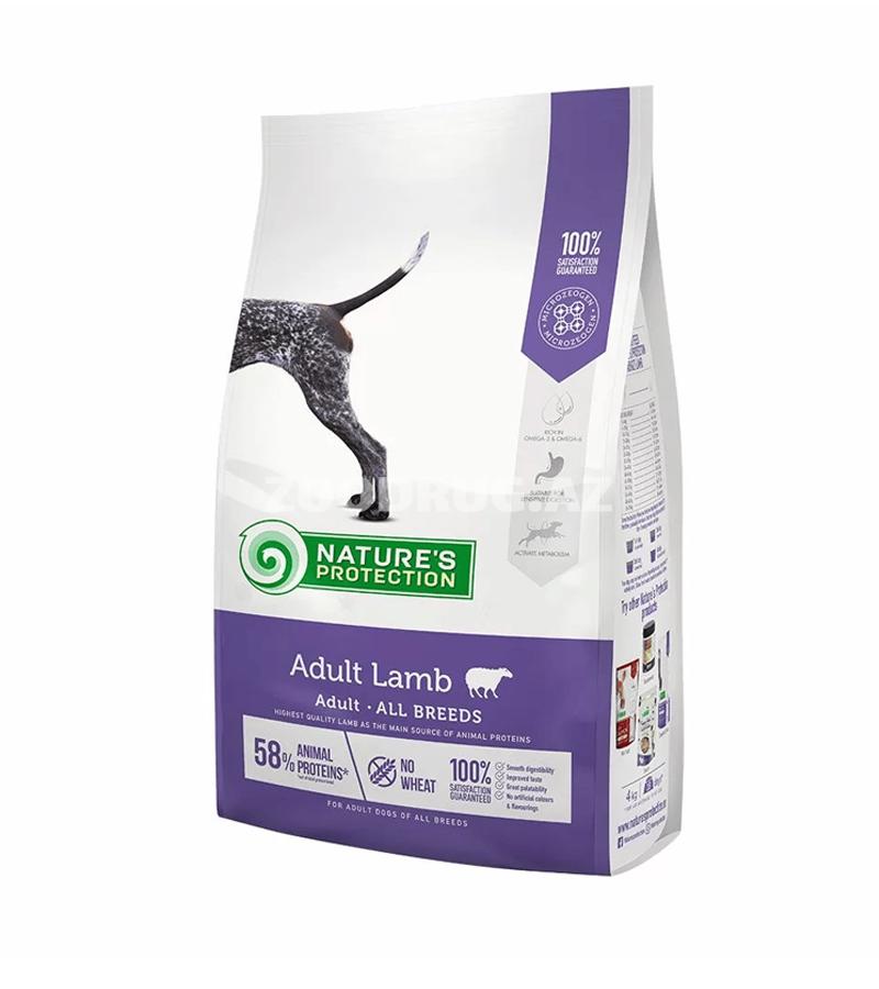 Nature's Protection Dog Adult Lamb All Breeds – bütün cins böyüklər üçün quzu ətindən hazırlanmış tam rasionlu quru yem