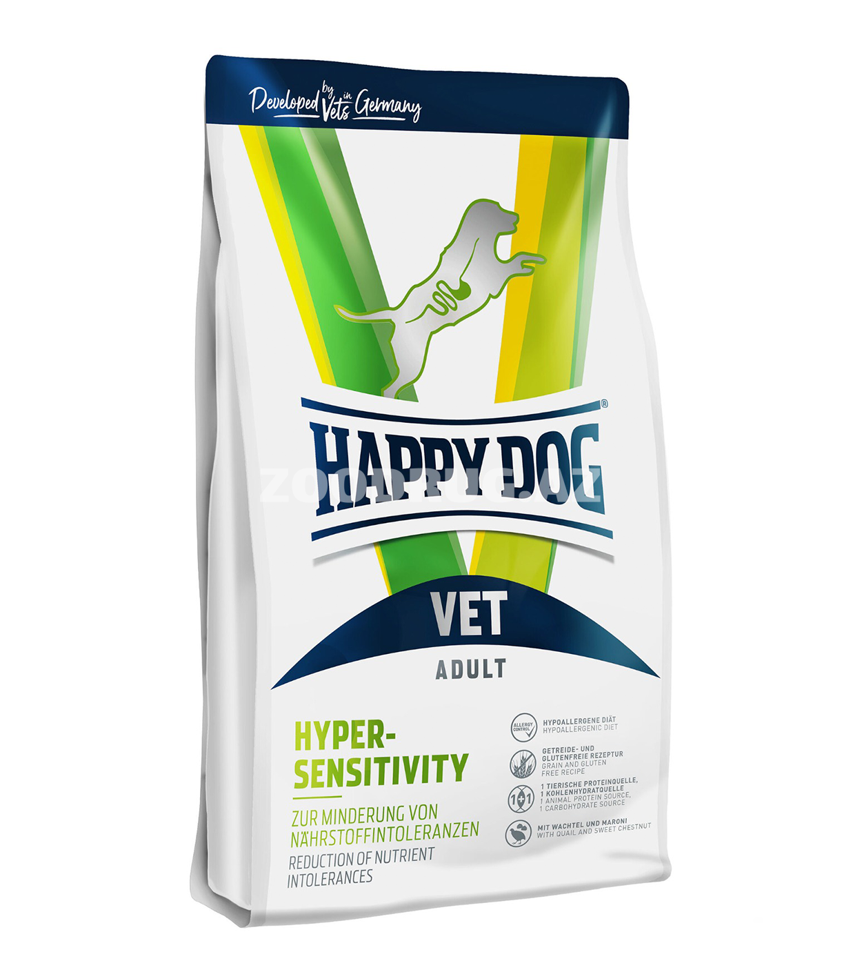 Сухой корм Happy Dog VET Hypersensitivity для взрослых собак (при пищевой непереносимости и аллергии)