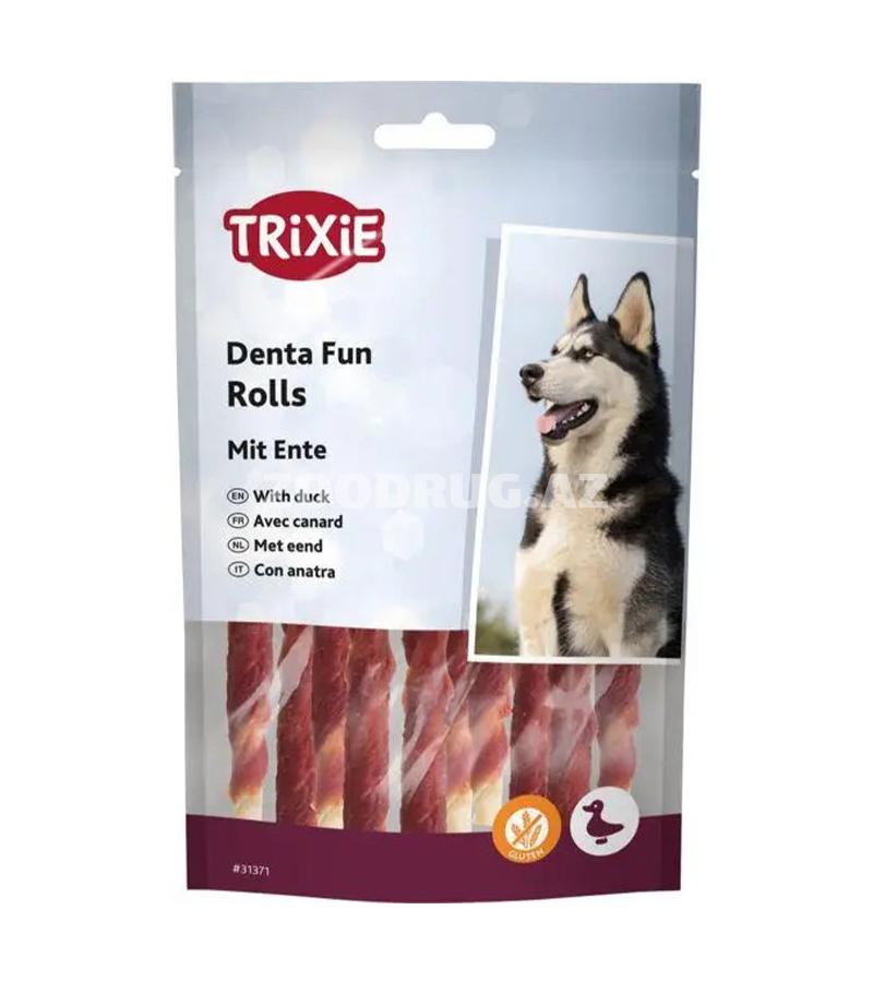 Лакомство Trixie 31371 Denta Fun Rolls mit Ente — вкусные и полезные зубные палочки для собак всех пород.