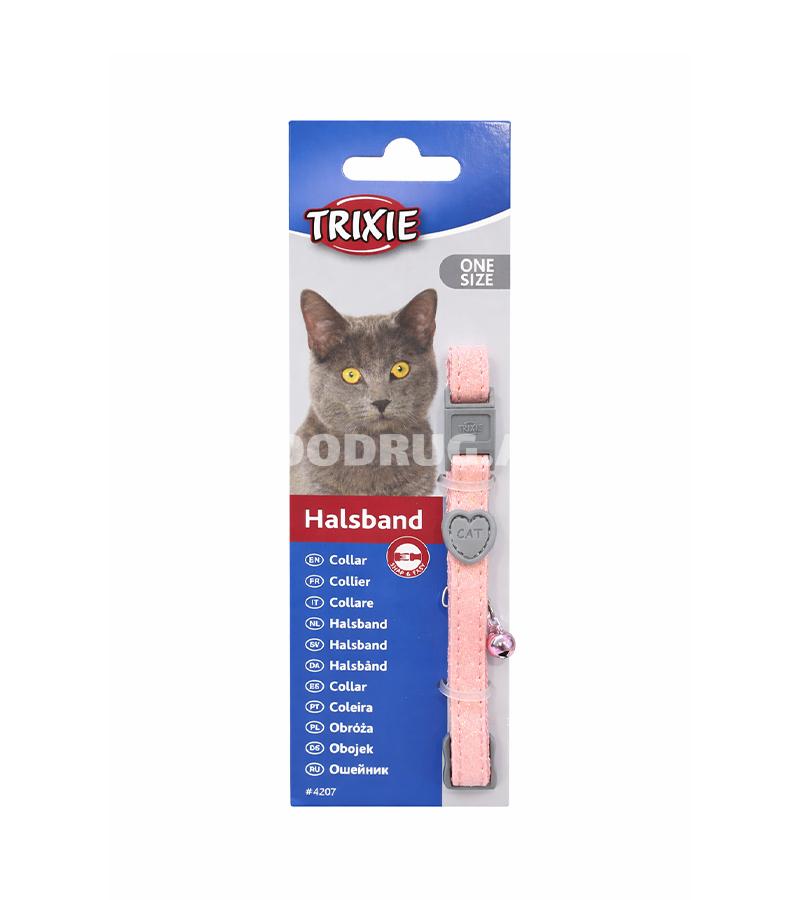 Ошейник для кошек Trixie Halsband розового цвета.
