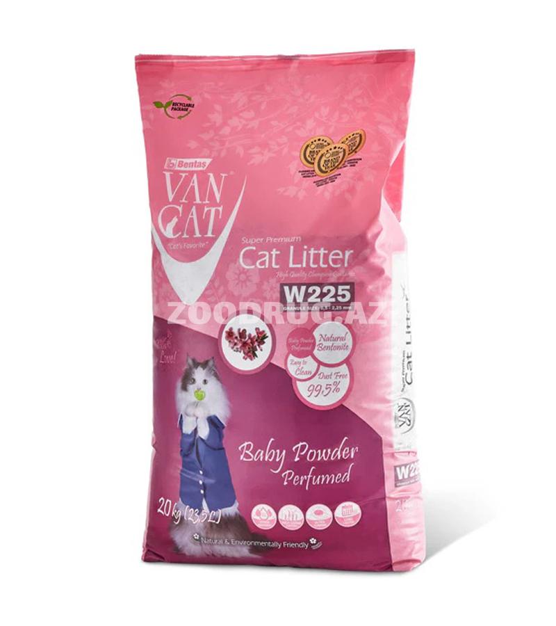 Комкующийся наполнитель Van Cat Baby Powder  с ароматом детской присыпки (20 кг)
