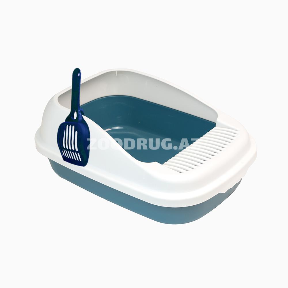 Nunbell çərçivəli pişik lövhəsi Boz Mavi 40×30×20 sm,