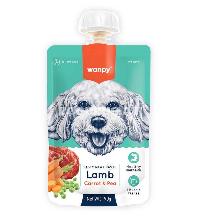 Wanpy Tasty Meat Paste — Quzu əti, yerkökü və yaşıl noxud ilə (90 q)
