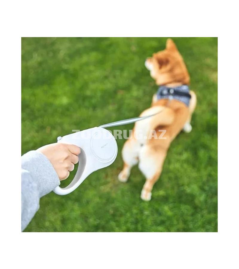 Рулетка премиум-класса PETKIT Smart Leashстильная и надёжная для комфортных прогулок с собакой 5м