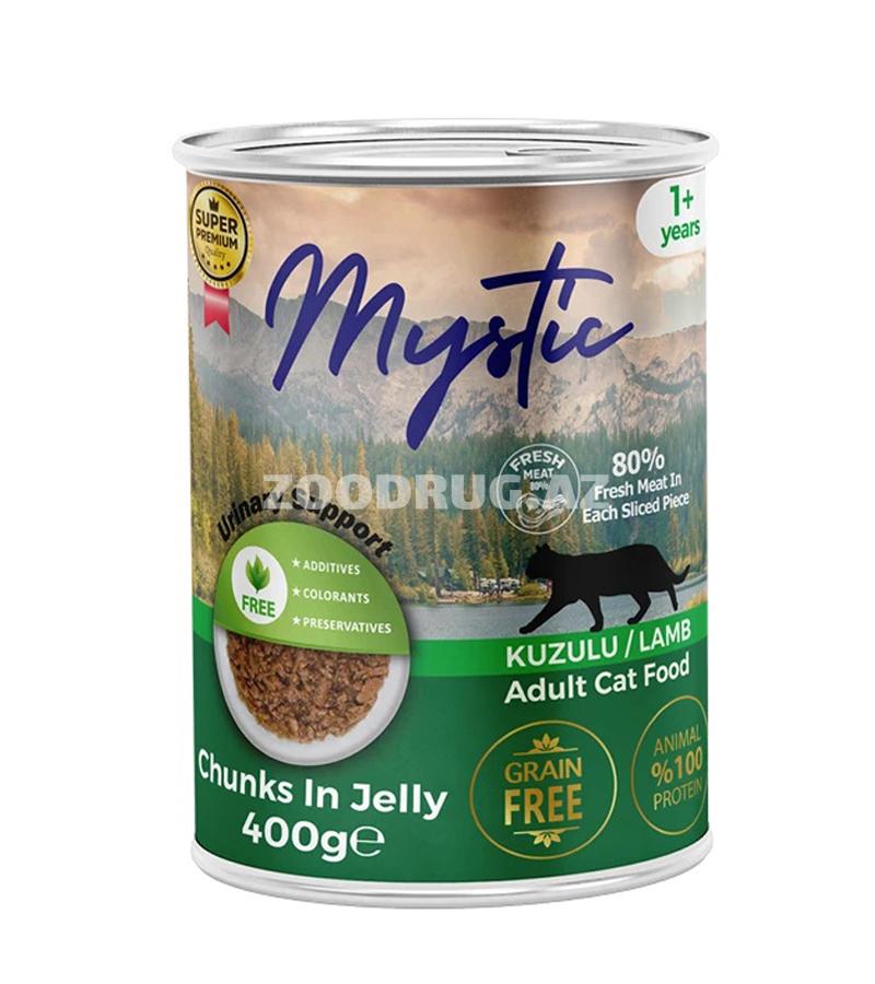 Mystic Консервы для взрослых кошек в желе с ягнёнком 400гр