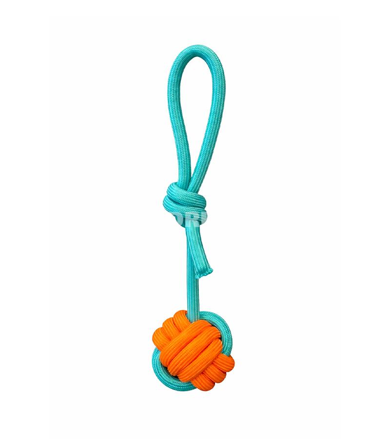 Игрушка-канат Nunbell 0145 с петлёй-яркая и прочная игрушка для собак, идеально подходящая для активных игр, перетягивания и жевания.