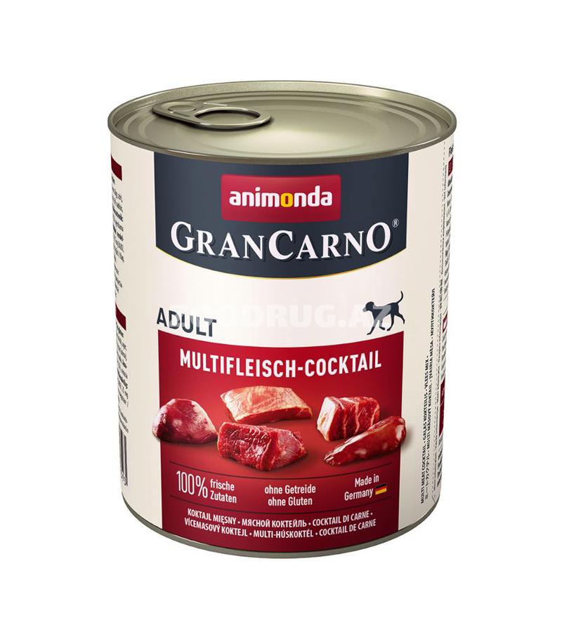 Влажный корм ANIMONDA GRAN CARNO ORIGINAL ADULT MULTIFLEISCH-COCKTAIL для взрослых собак (мясной коктейль) 800 гр.