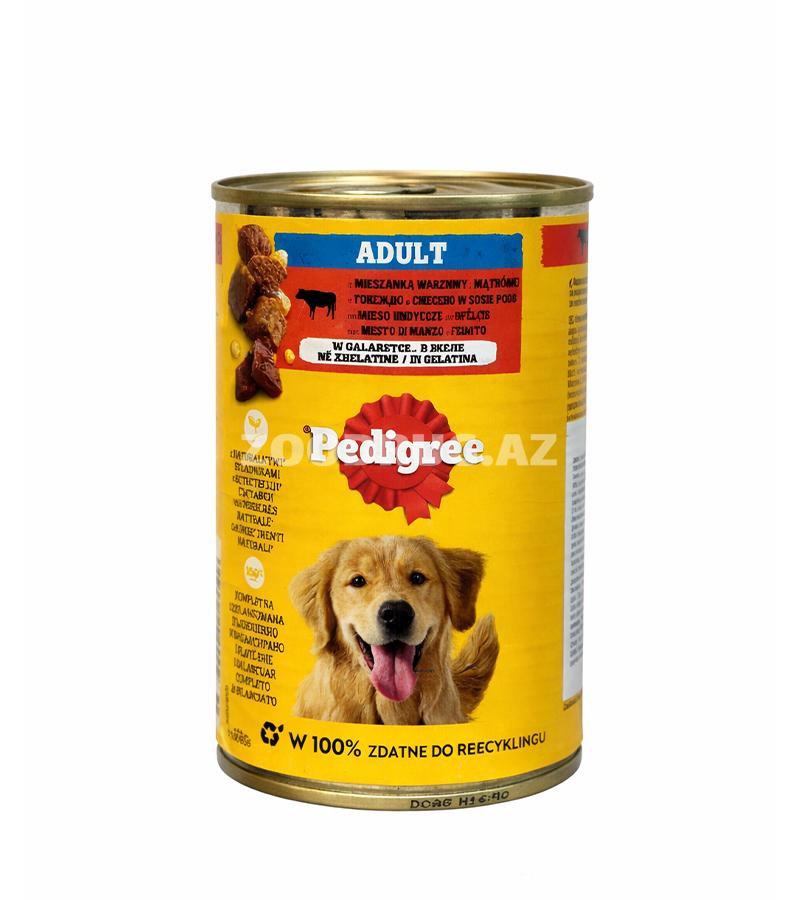 Влажный корм Pedigree Adult для взрослых собак со вкусом говядины 400г #5830