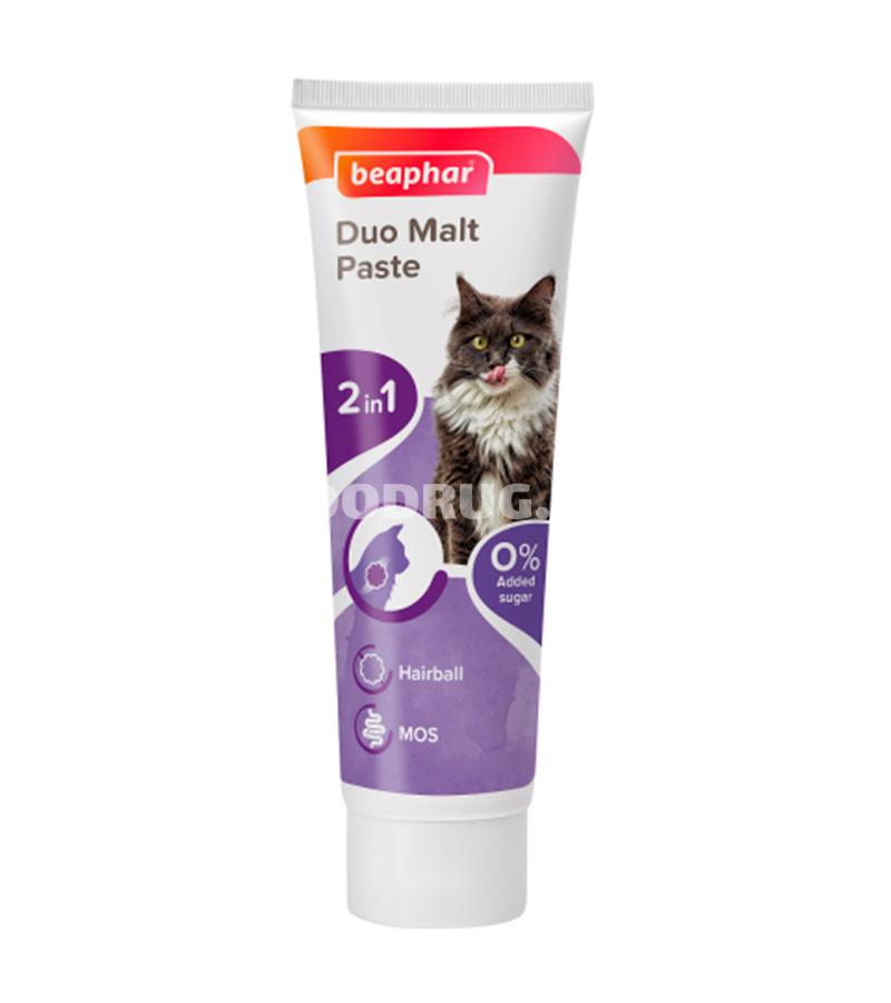 Pasta BEAPHAR DUO MALT PASTE pişiklər üçün mədədəki tükləri təmizləmək üçün 100 qr.