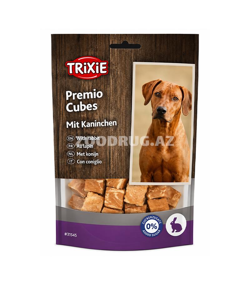 Лакомство Trixie Premio Cubes - аппетитные мясные кубики для собак с кроликом, которые идеально подходят для ежедневного поощрения и вкусного перекуса 100gr #31545.