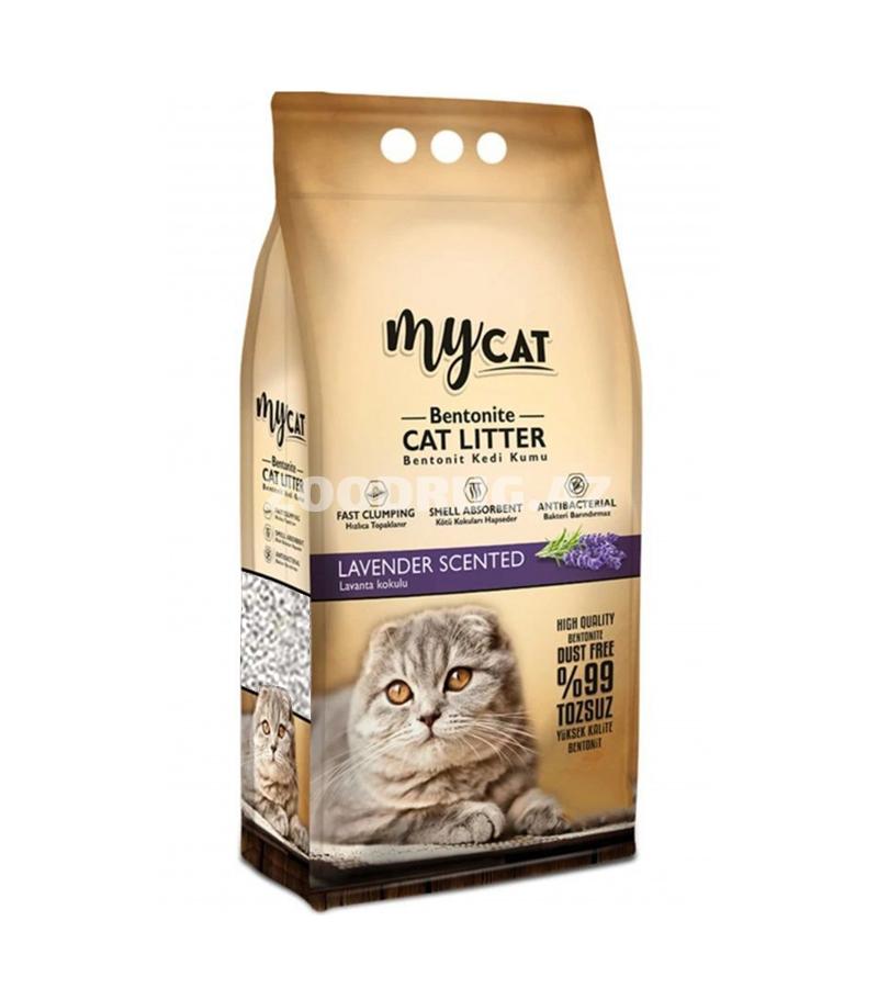 Комкующийся наполнитель MyCat® для кошачьего туалета с ароматом лаванды, крупные гранулы