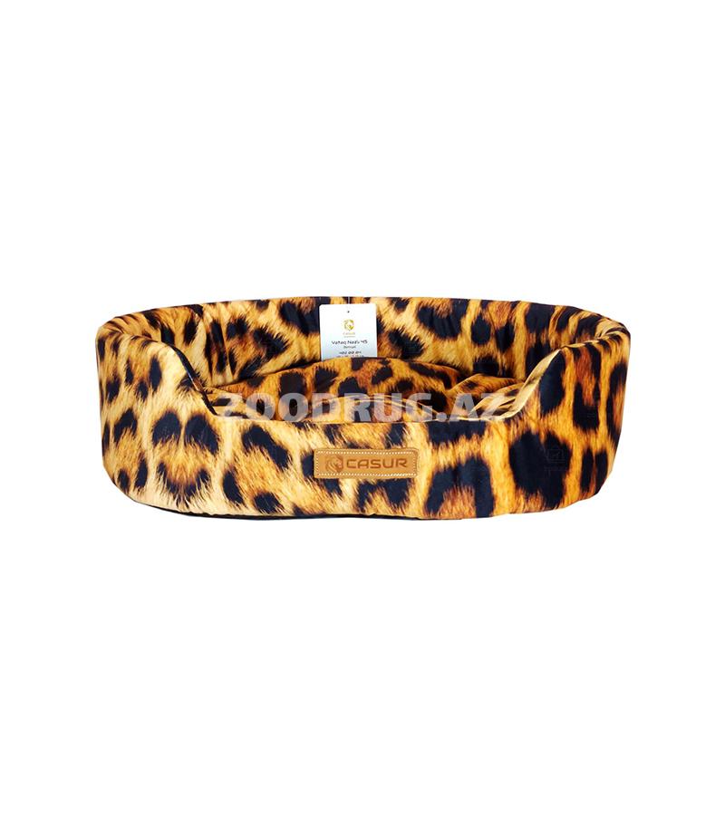 Casur leopard naxışlı heyvan dincəlmə yatağı 45x35xh13см