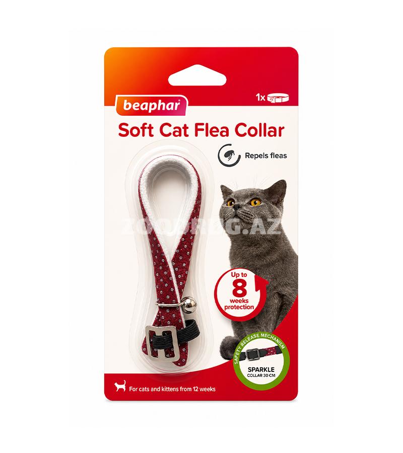 Birə əleyhinə yaxalıq Beaphar Soft Cat Flea Collar - pişiklər üçün parazitlərə qarşı rahat və yumşaq qoruma vasitəsi 30 sm.
