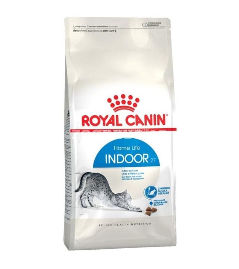 Royal Canin Indoor 27 ev şəraitində yaşayan yetkin pişiklər üçün toyuq dadlı quru yem.