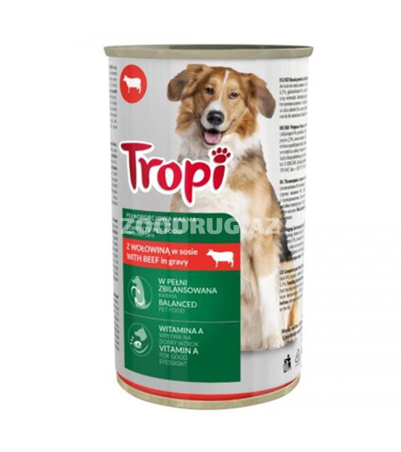 Tropi İtlər üçün Mal Əti Yem Qurudulmuş yem 415 q.