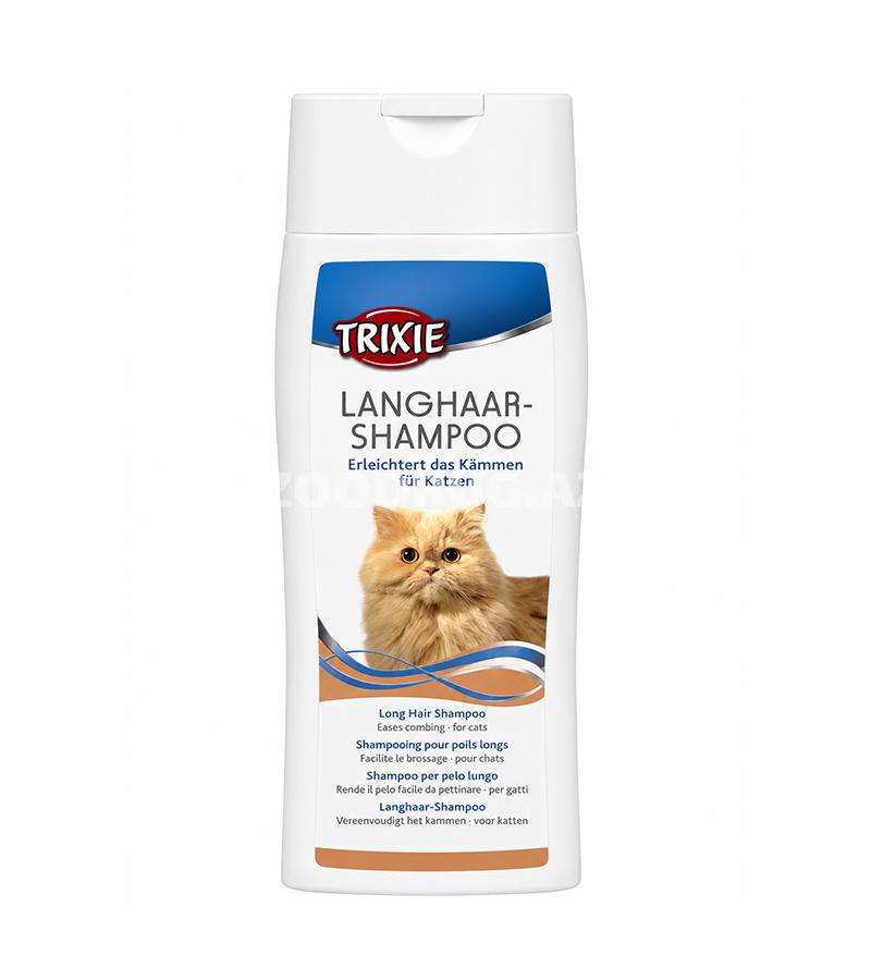 Şampun Trixie Langhaar-Shampoo - uzun tüklü pişiklər üçün xüsusi şampun sıx və yumşaq tüklərə zərif qulluq etməyə kömək edir 250 ml #29191.