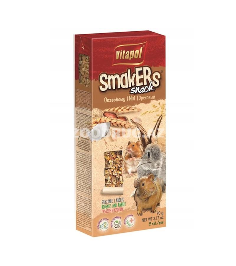 Gəmiricilər və dovşanlar üçün qozlu Vitapol Smakers Snack ləzzəti, 90 q, #1106