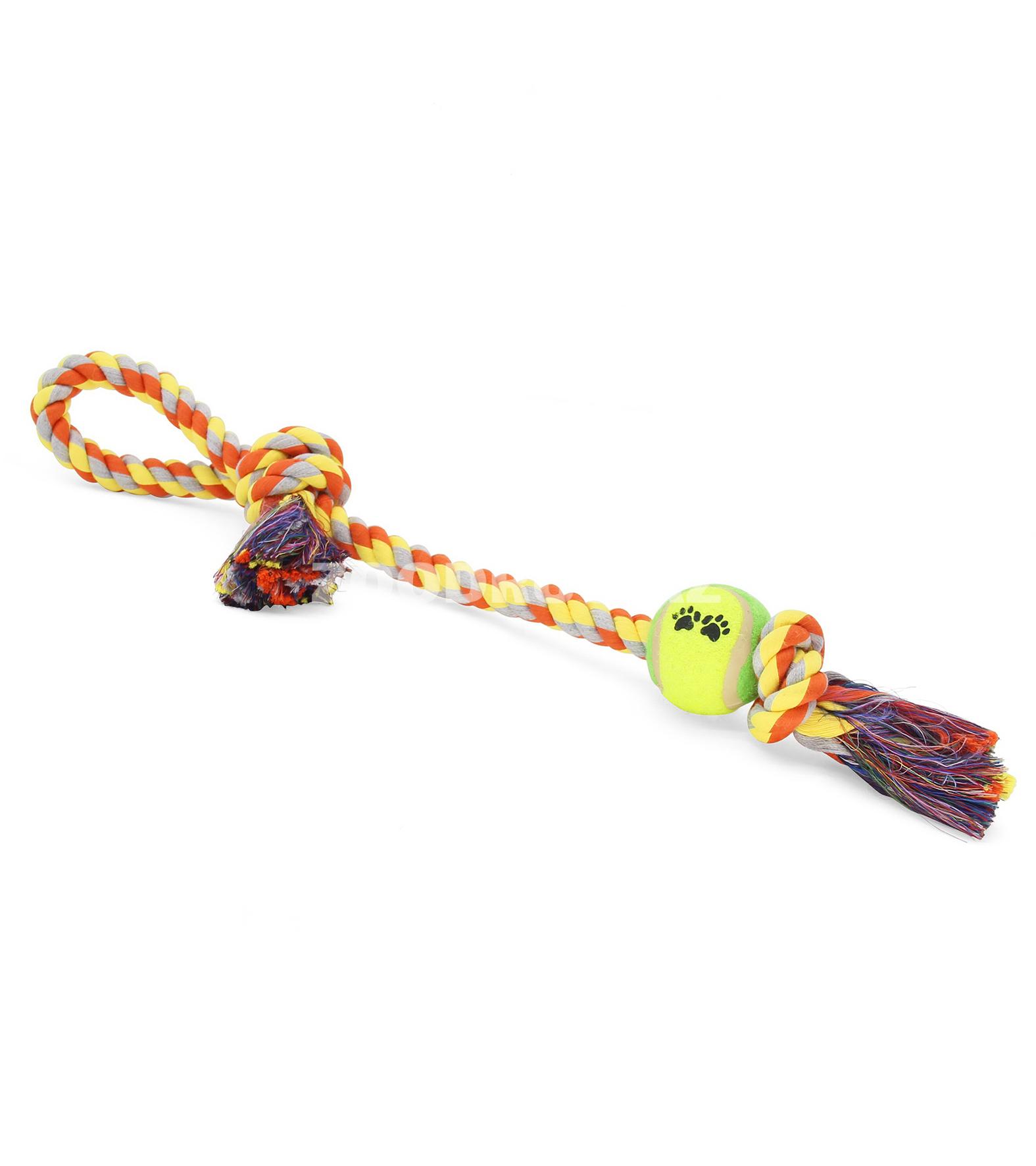 Nunbell top ilə kəndir oyuncağı-aktiv itlər üçün həm dartma, həm də top oyununun birləşdiyi universal və əyləncəli oyuncaqdır.