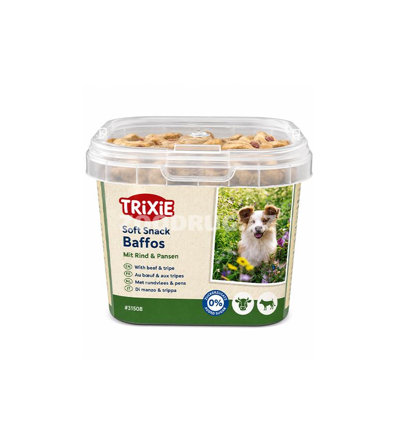 Лакомство Trixie Soft Snack Baffos - мягкие ароматные снеки для собак с говядиной и рубцом, которые станут любимым угощением вашего питомца 140gr #31508.