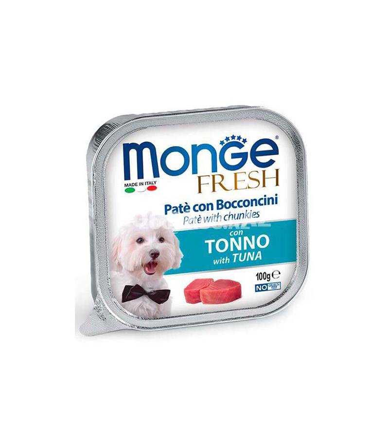 Nəm yem MONGE FRESH DOG yetkin itlər üçün tuna dadi ilə paştet 100 qr.