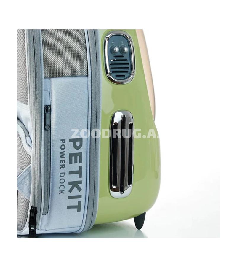 PETKIT Power Dock (yaşıl rəng)-pişiklər və kiçik itlər üçün funksional və rahat daşıma rüknakı