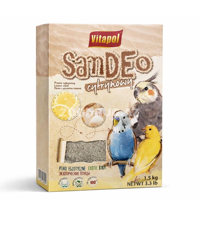 Песок Vitapol Sand Deo с ароматом лимона для экзотических птиц 1.5кг.#1071